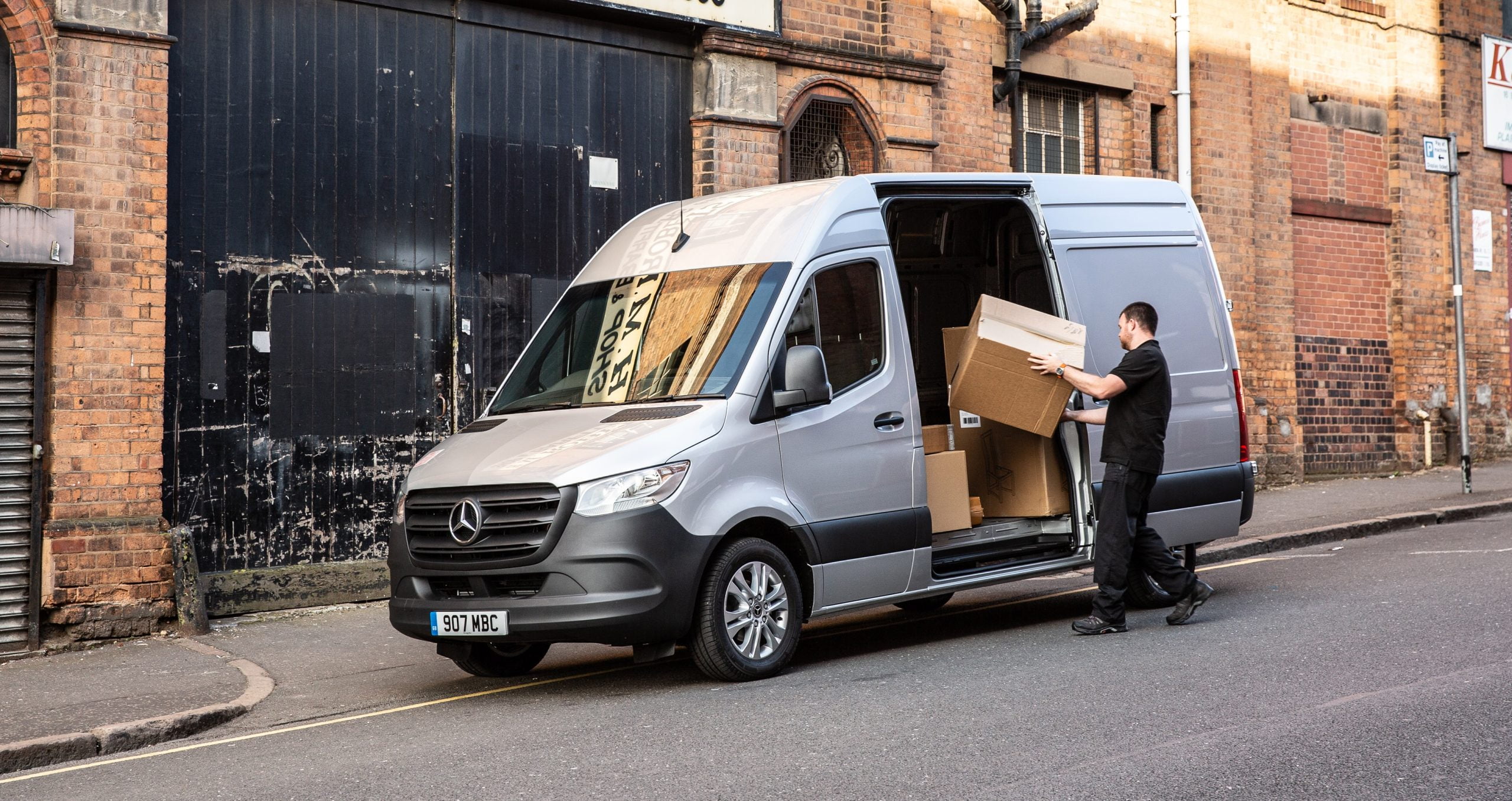 Silver Mercedes Sprinter